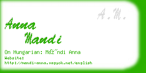 anna mandi business card